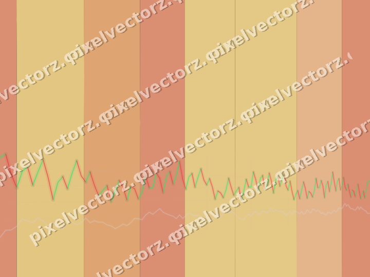 Glowing neon chart background in orange and amber