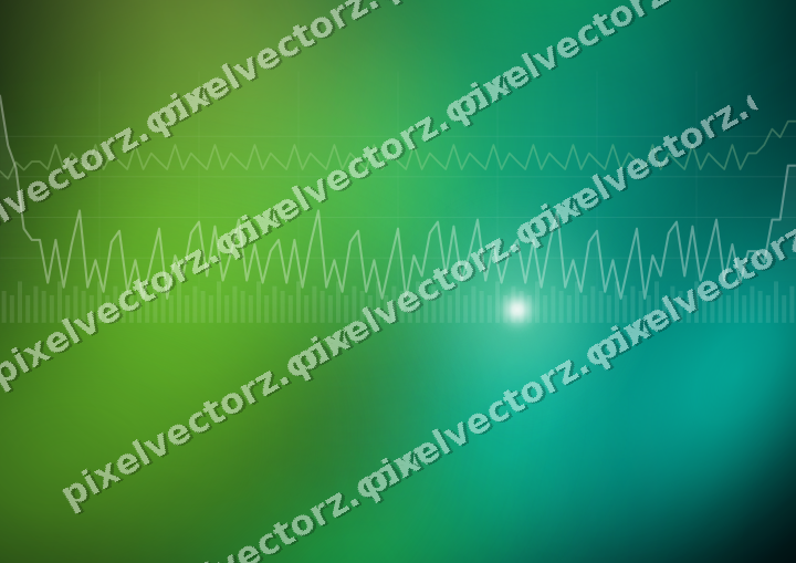 Glowing neon chart background in green and lime
