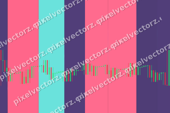 Glowing neon chart background in pink and amber