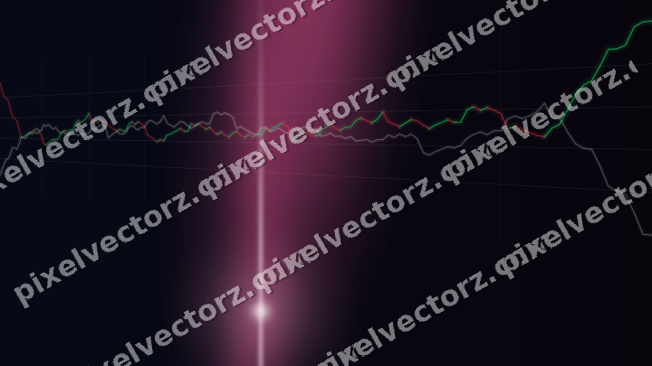 Glowing neon chart background in pink and blue