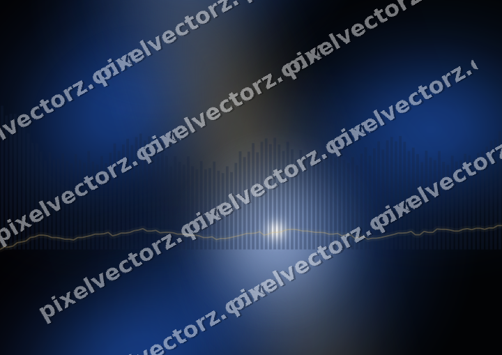 Glowing neon chart background in blue and amber