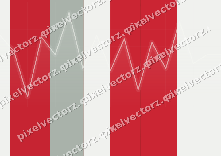 Glowing neon chart background in red and pale lime