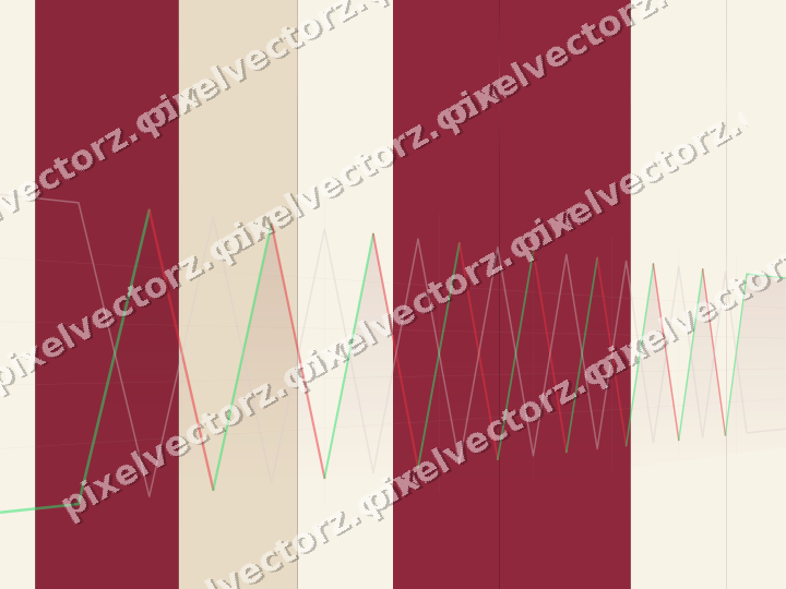 Glowing neon chart background in pink and red