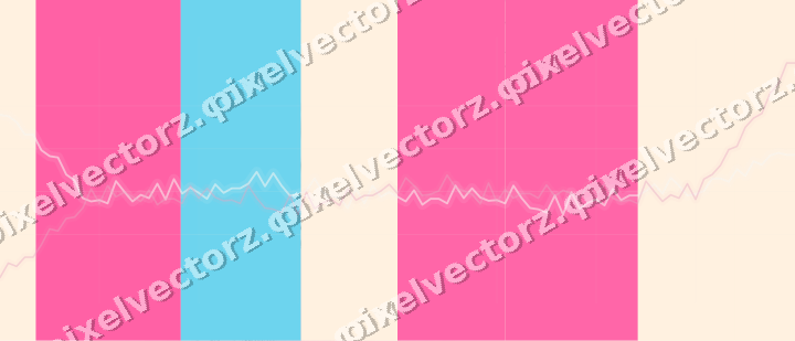 Soft pastel chart background in pink and cyan