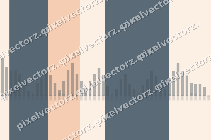 Glowing neon chart background in blue and orange