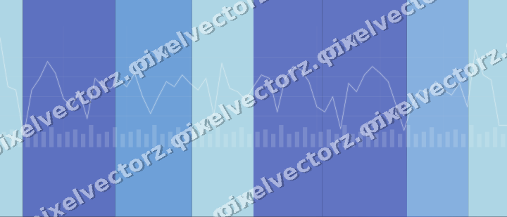 Glowing neon chart background in blue and cyan