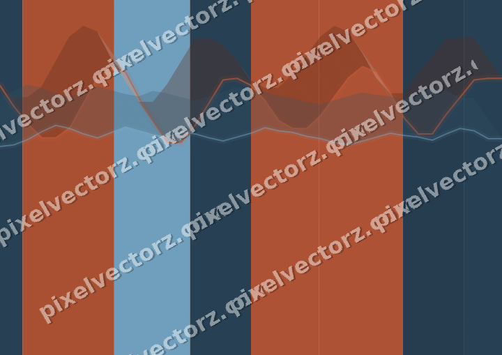Soft pastel chart background in orange and cyan