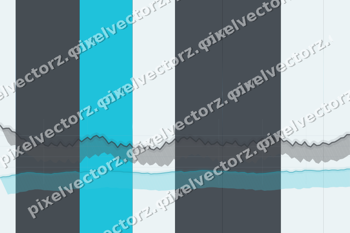 Glowing neon chart background in blue and teal