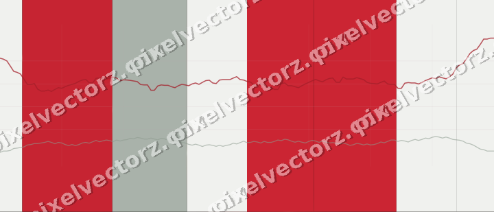 Glowing neon chart background in red and green
