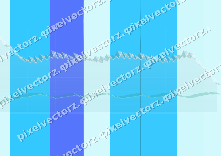 Glowing neon chart background in cyan and teal