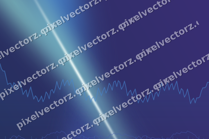Glowing neon chart background in blue and cyan