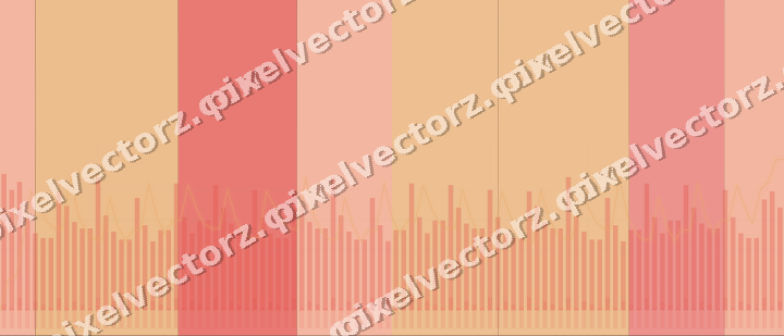 Glowing neon chart background in red and orange
