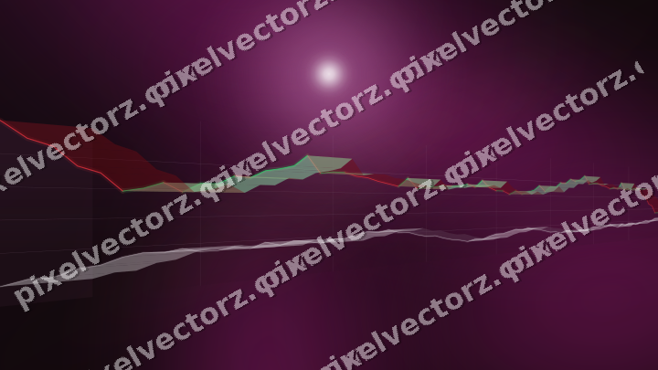 Glowing neon chart background in magenta and lime