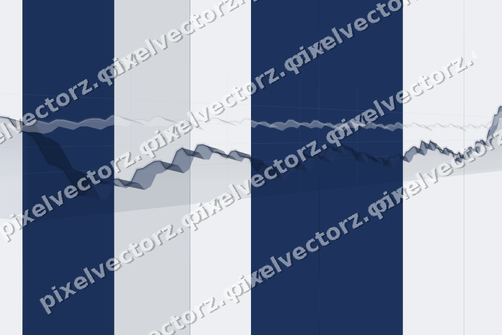 Glowing neon chart background in blue