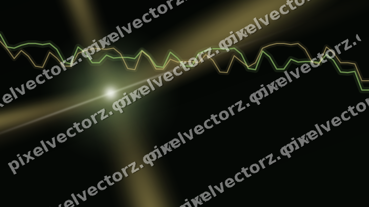Glowing neon chart background in lime and yellow