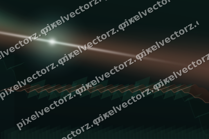 Glowing neon chart background in green and orange