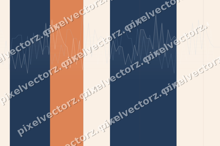 Glowing neon chart background in dark blue and orange