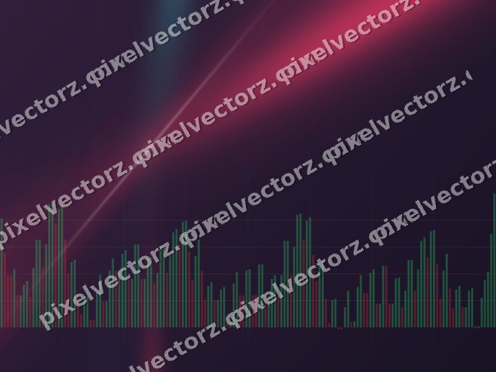Glowing neon chart background in pink and amber