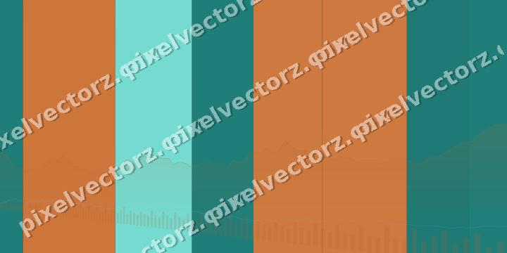 Glowing neon chart background in orange and teal