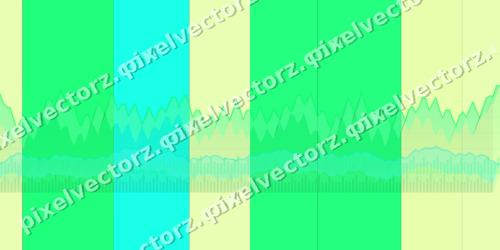 Glowing neon chart background in green and lime
