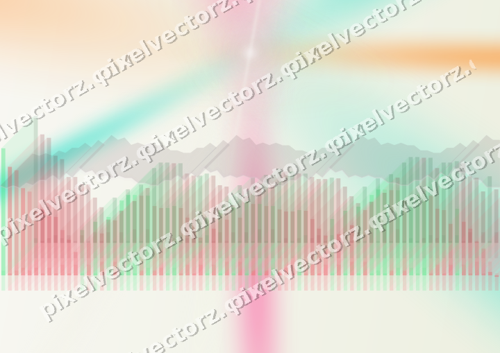 Soft pastel chart background in pink and orange