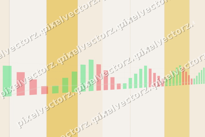 Glowing neon chart background in amber and orange