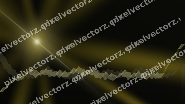 Glowing neon chart background in amber and yellow