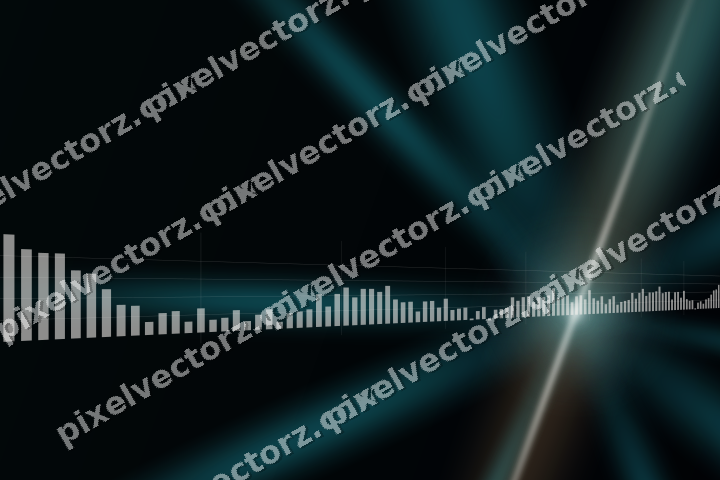 Glowing neon chart background in teal and orange