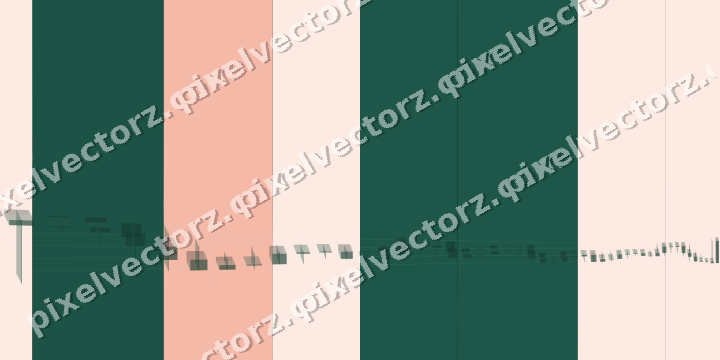 Glowing neon chart background in green and orange