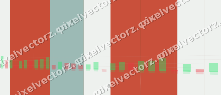 Glowing neon chart background in red and orange