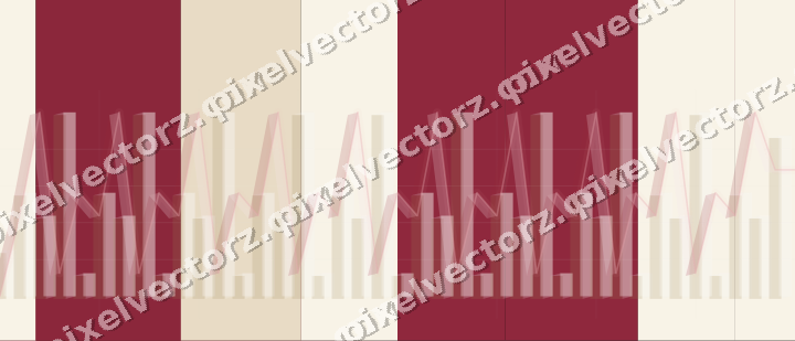 Glowing neon chart background in pink and red