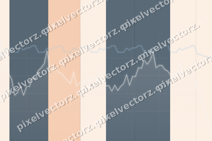 Glowing neon chart background in blue and orange