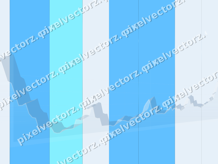 Glowing neon chart background in cyan and blue