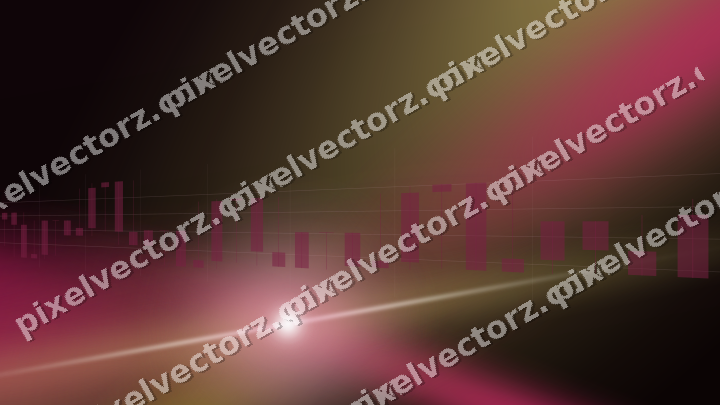 Glowing neon chart background in pink and yellow