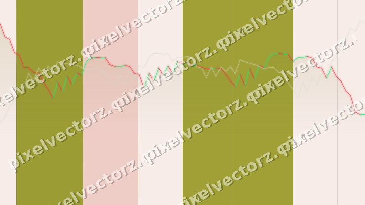 Glowing neon chart background in yellow and red