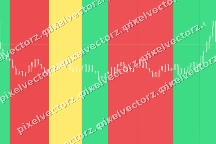 Glowing neon chart background in red and orange
