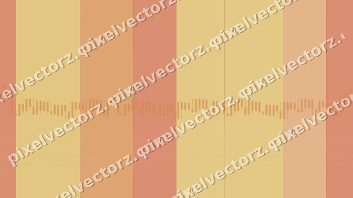 Glowing neon chart background in orange and amber