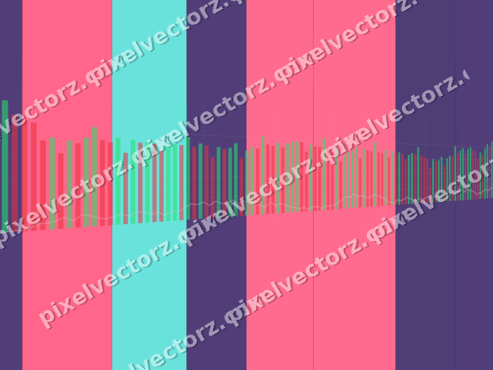 Glowing neon chart background in pink and amber