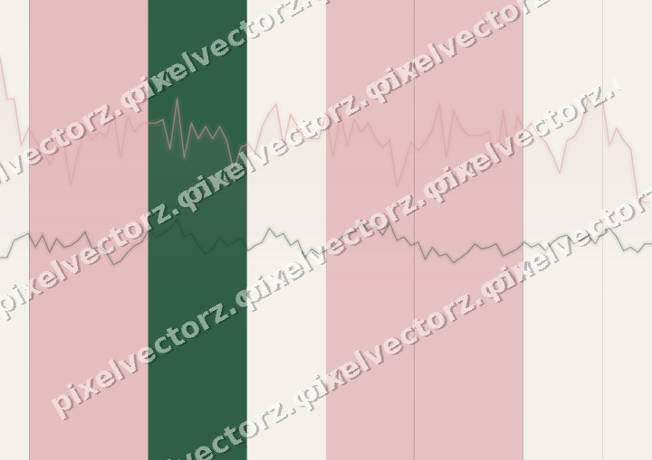 Glowing neon chart background in red and green