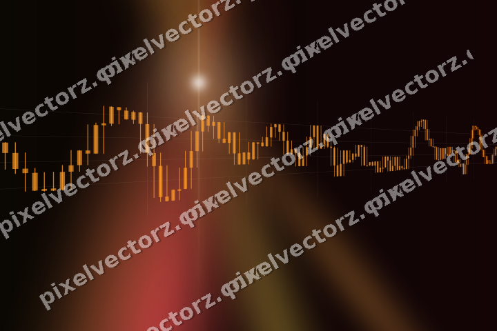 Leuchtender Neon Diagramm Hintergrund in Orange und Bernstein