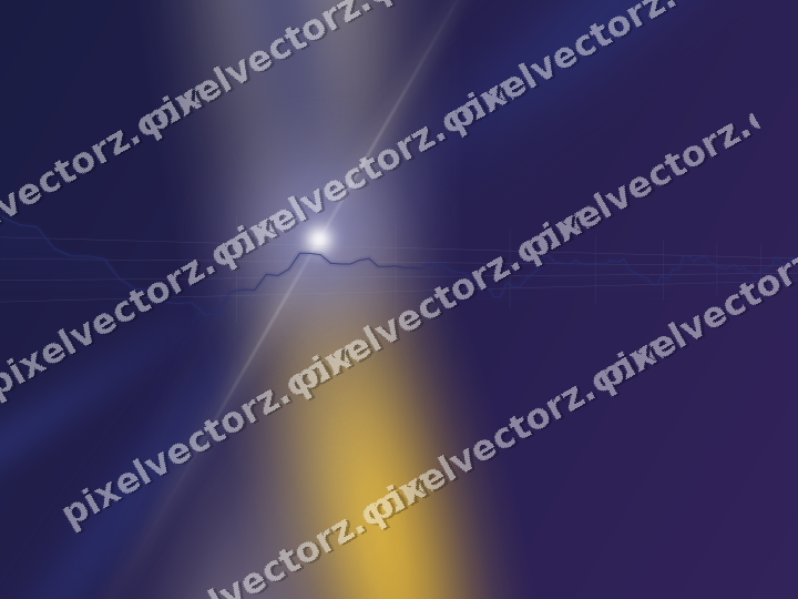 Glowing neon chart background in dark blue and amber