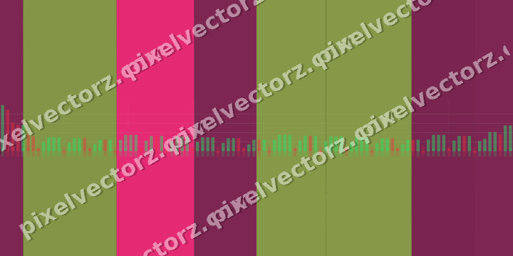 Glowing neon chart background in lime and pink