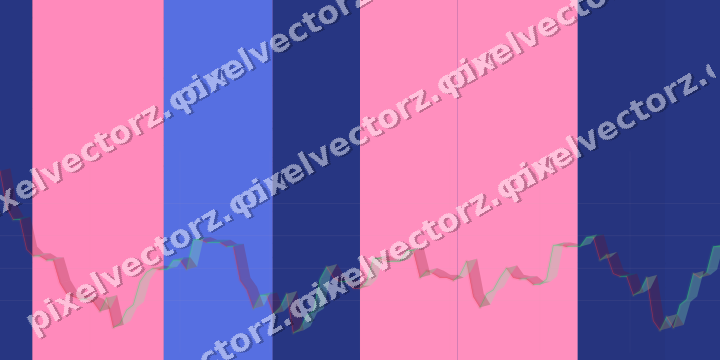 Glowing neon chart background in pink and blue