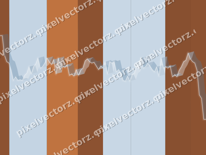 Glowing neon chart background in blue and orange