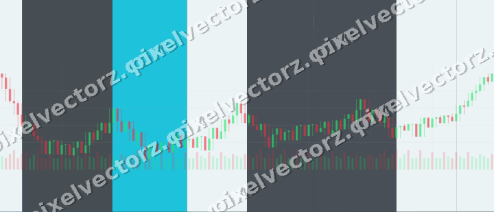 Glowing neon chart background in blue and teal