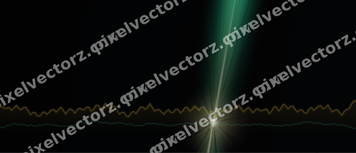 Glowing neon chart background in amber and green