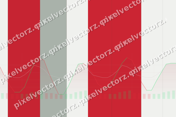 Glowing neon chart background in red and green