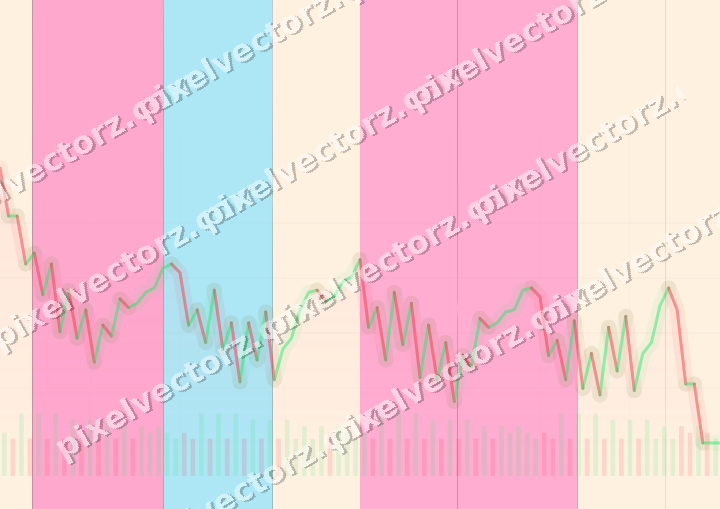 Glowing neon chart background in pink and cyan