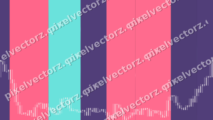 Glowing neon chart background in pink and amber