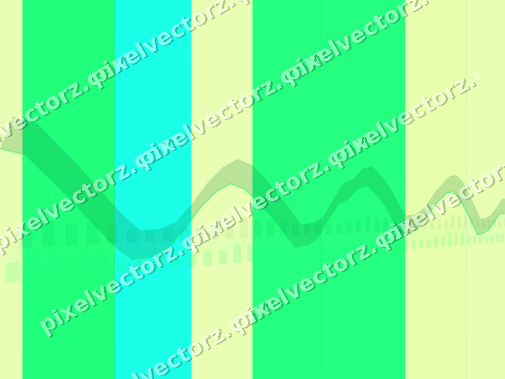 Glowing neon chart background in green and lime